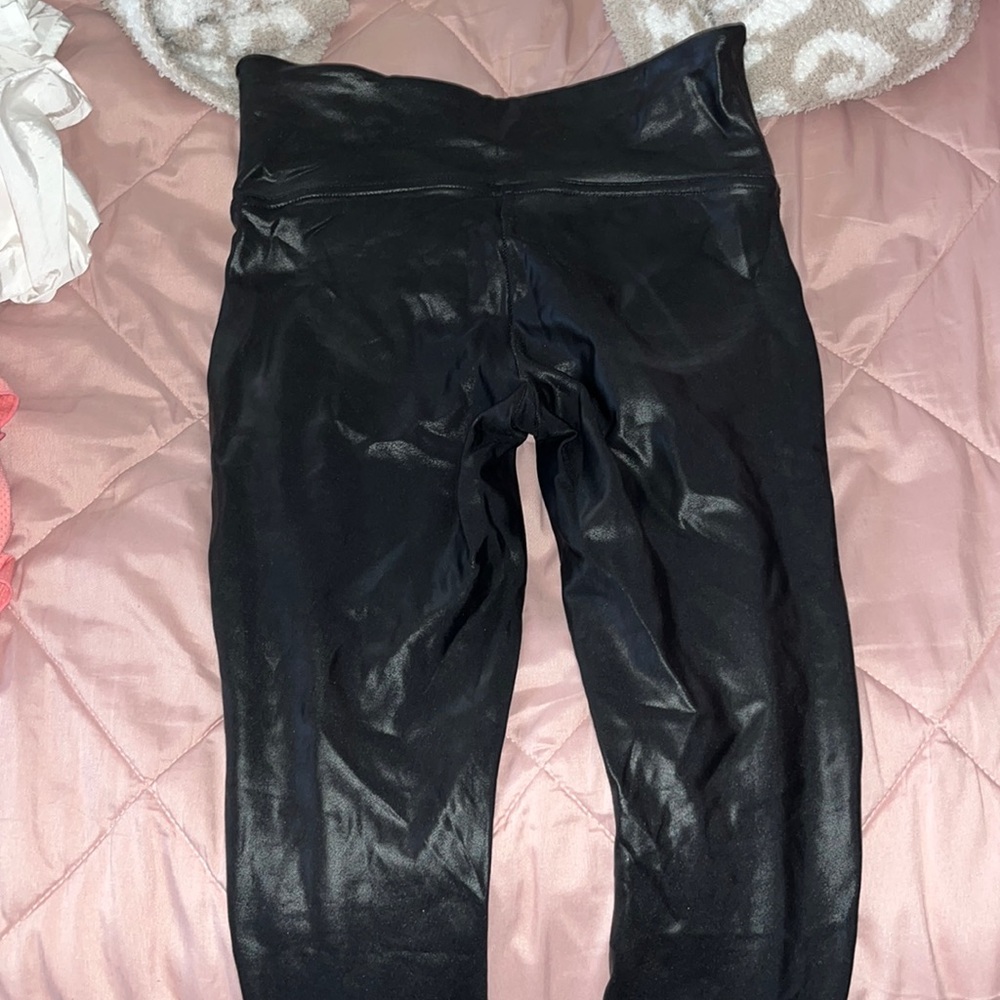 Leather spanx leggings